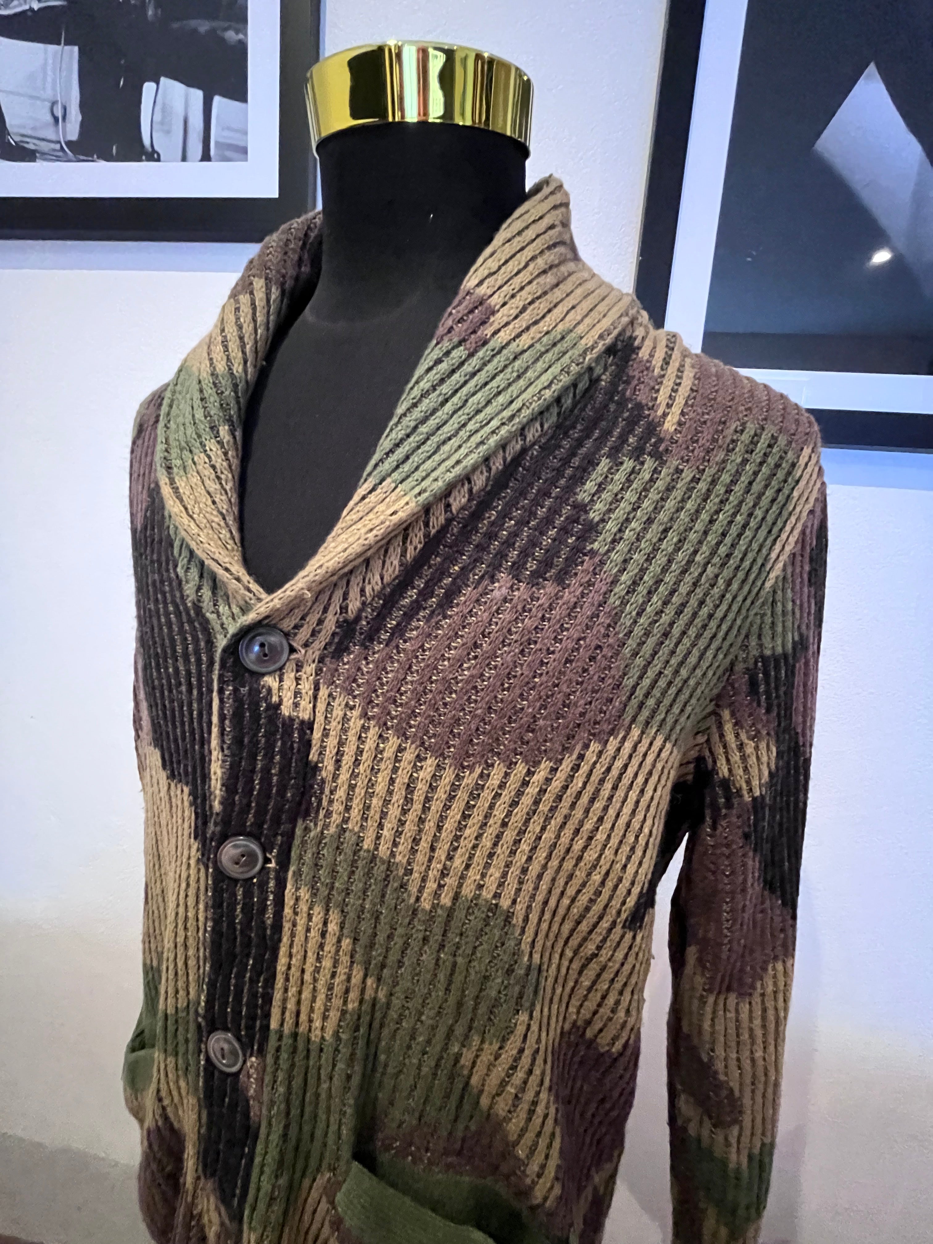 Ralph lauren camo cardigan best sale