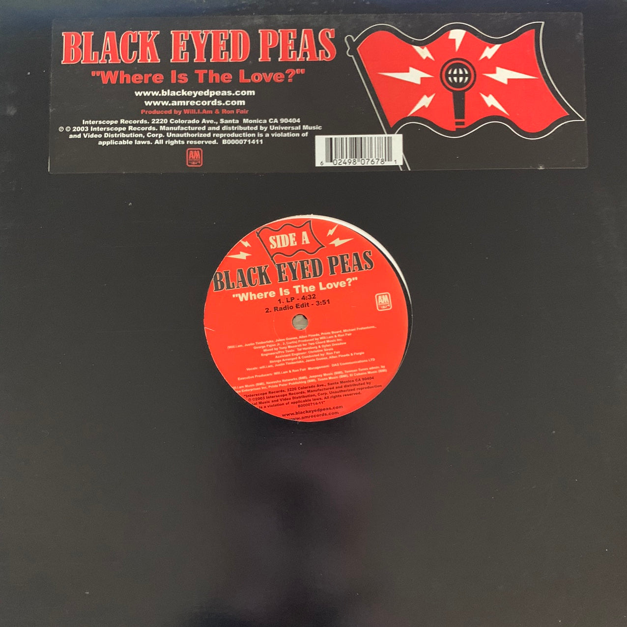 Black hot Eyed Peas Vinyl