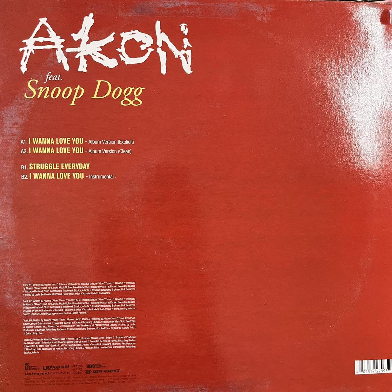 Akon Ft Snoop Dogg “I Wanna Love You” / “Struggle Everyday” 4 Version 12inch Vinyl Single