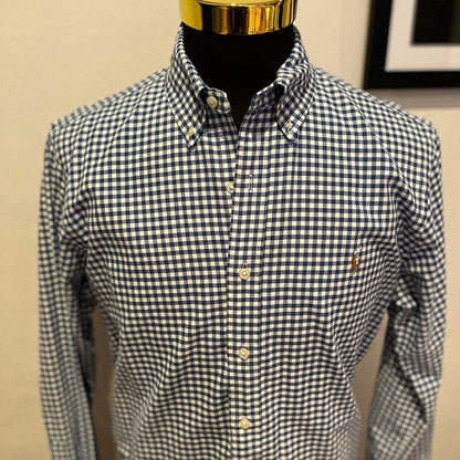 Ralph Lauren Polo Ralph Lauren 100% Cotton Blue / White Check Shirt Size Large Button Down Collar