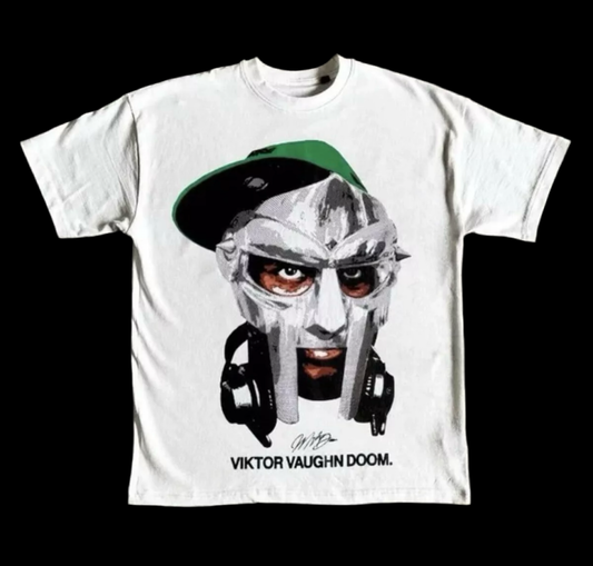 MF DOOM Victor Vaughn 100% Cotton White T Shirt