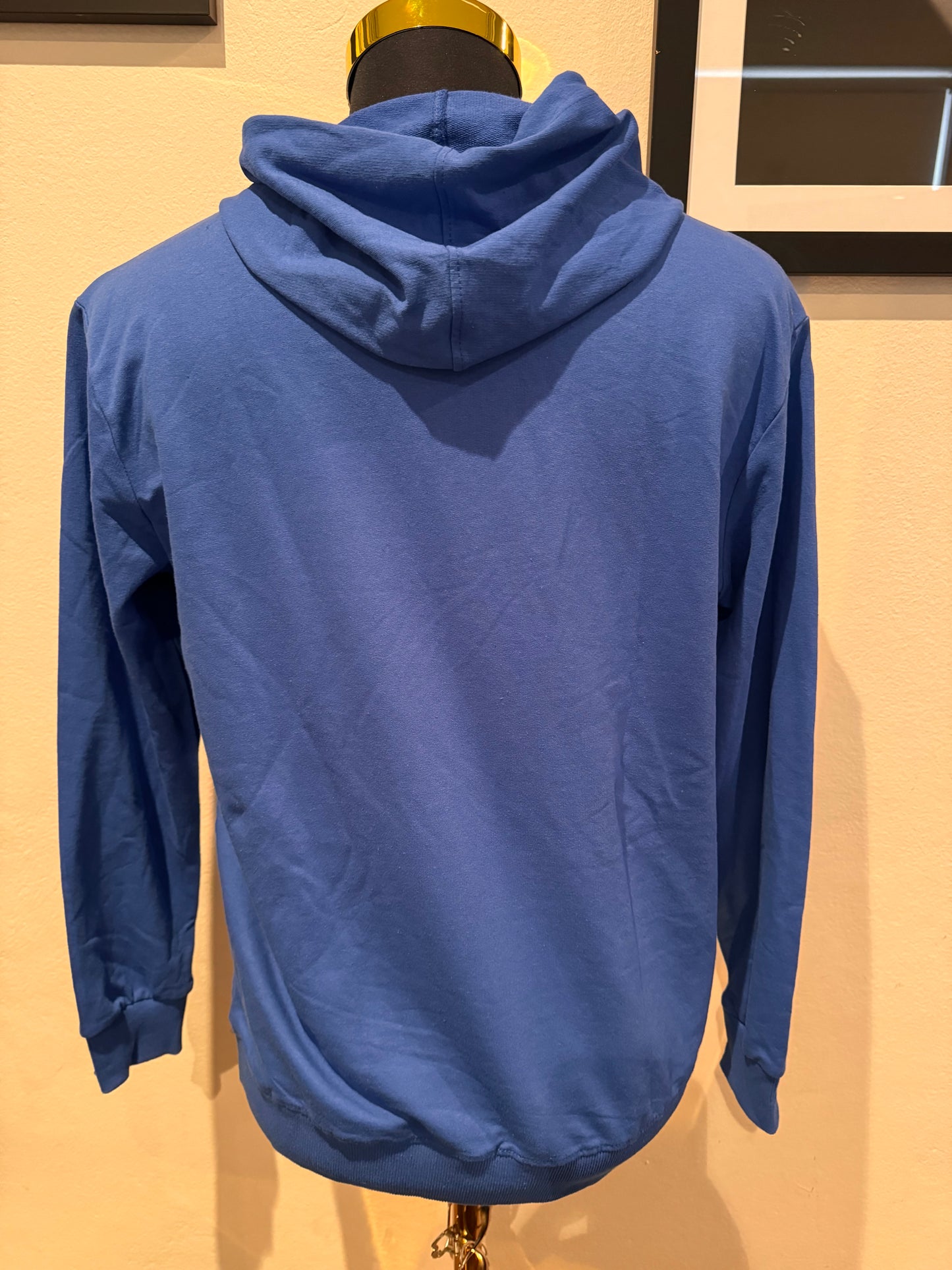 MF DOOM Mad Villain 100% Cotton Royal Blue ALL CAPS Chest Logo Hoodie Size Small Hoodies are super lightweight