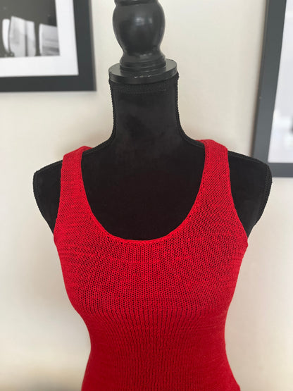 Ralph Lauren, Lauren Women’s Cotton Blend Red Knit Vest, Size Small