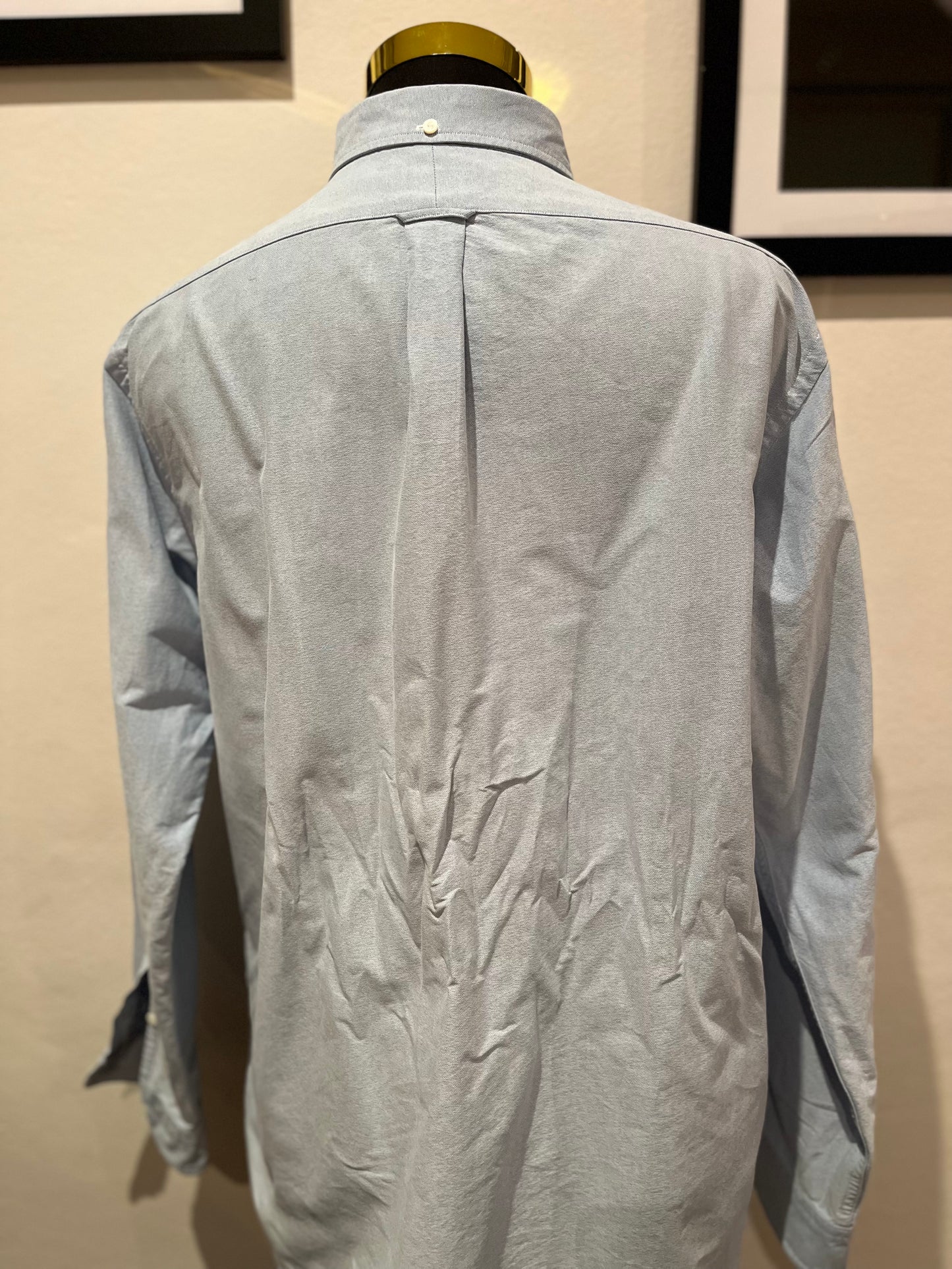 Ralph Lauren 100% Cotton Pastel Blue Oxford Shirt Size XXL Button Down Collar