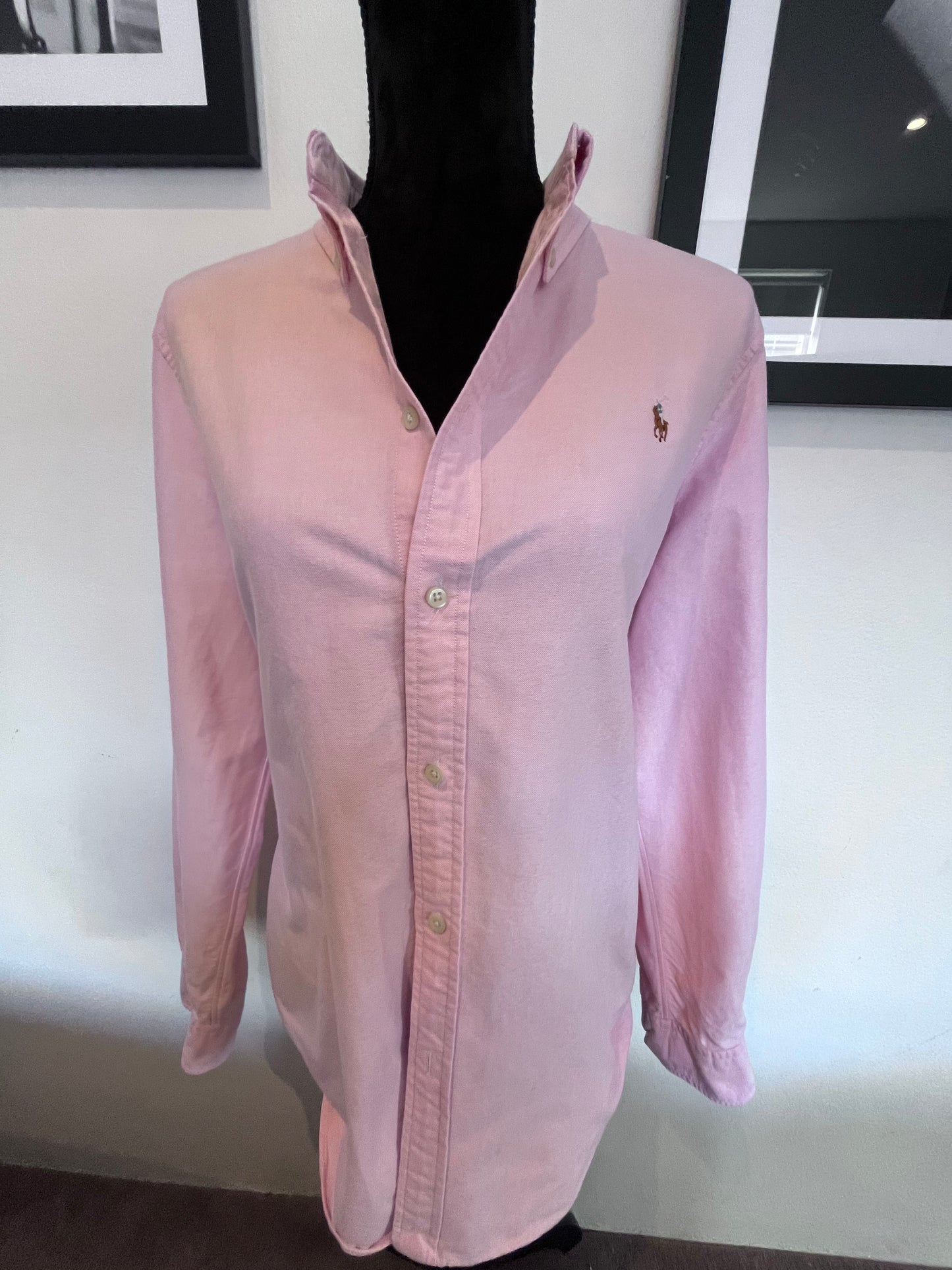 Ralph Lauren Women’s 100% Cotton Pink Shirt Slim Fit Size XL