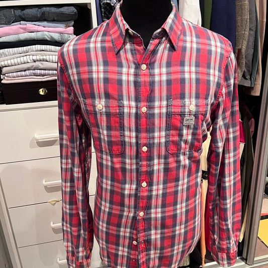 Ralph Lauren Denim & Supply 100% Cotton Red / Blue Check Size Large