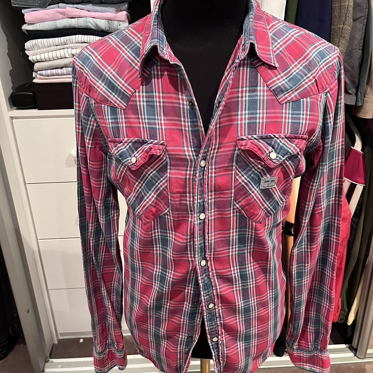 Ralph Lauren Denim & Supply 100% Cotton Red / Blue Check Size Large