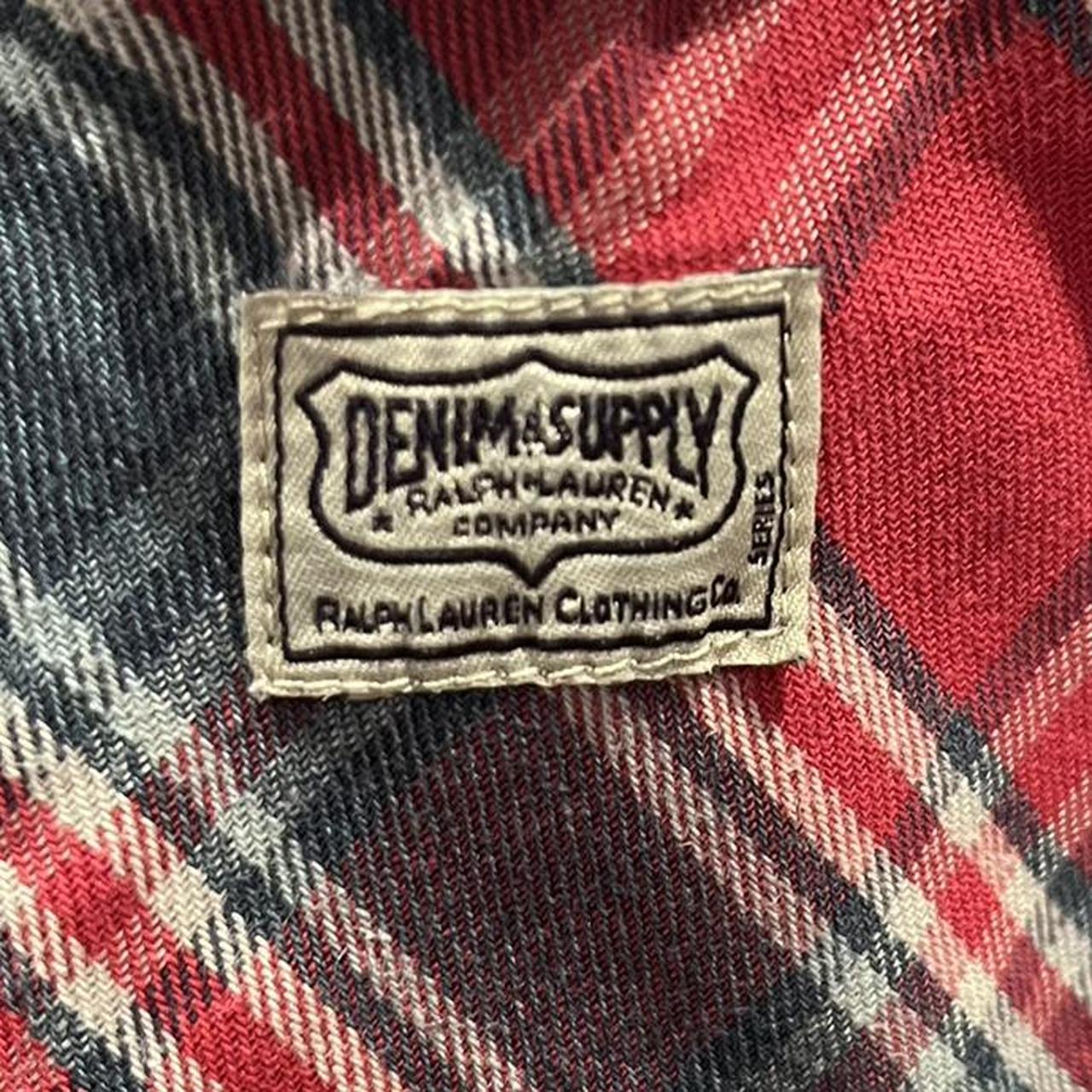 Ralph Lauren Denim & Supply 100% Cotton Red / Blue Check Size Large