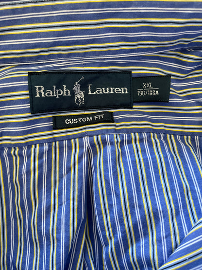 Ralph Lauren 100% Cotton Blue / Yellow Stripe Size XXL