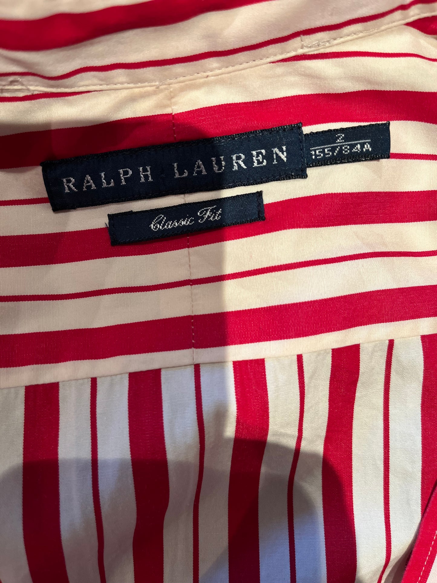 Ralph Lauren Women’s 100% Cotton Half Button Front Shirt Size 2 155/84a Classic Fit