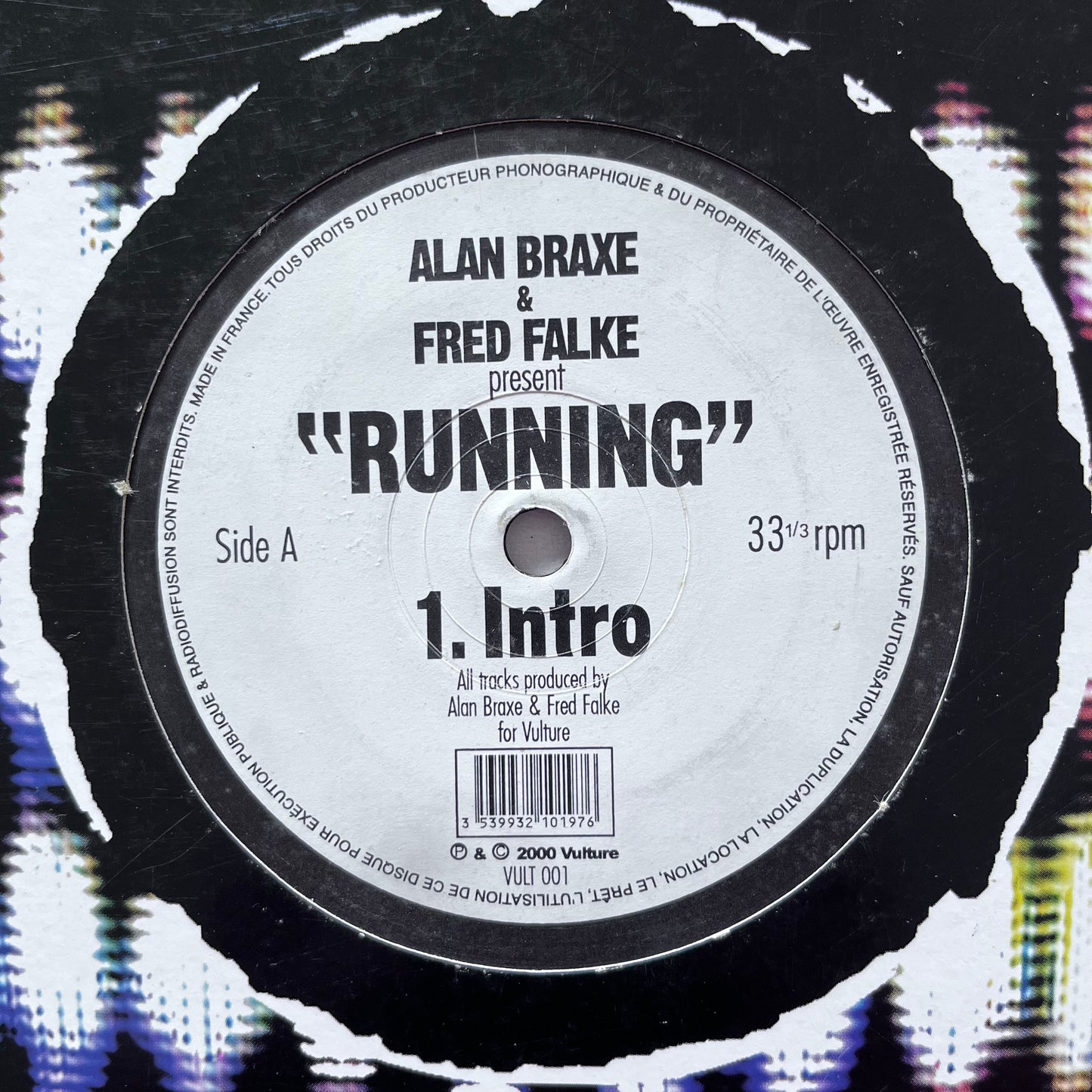 Alan Braze & Fred Falke “Running” Intro 2 Track 12inch Vinyl Record