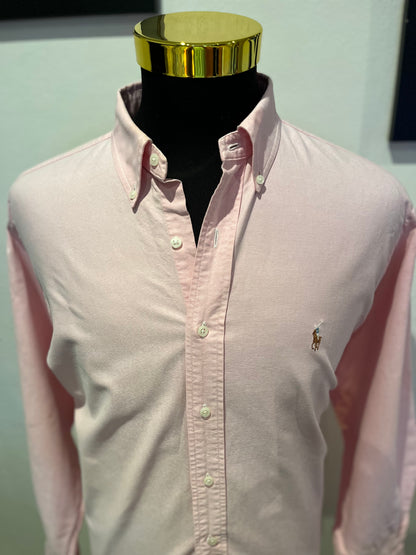 Ralph Lauren 100% Cotton Pink Button Down Collar Shirt Size XL