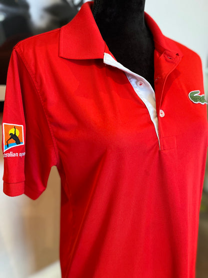 Lacoste Vintage Australian Open Women’s Red Polo Size 3 Small