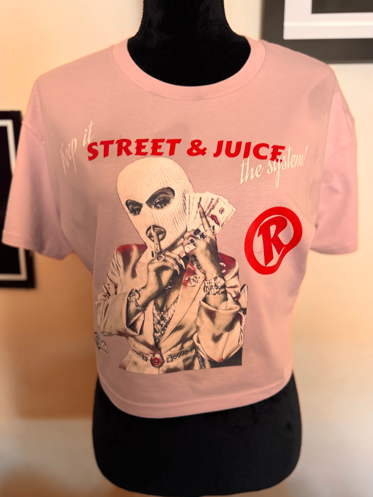 Street & Juice “Cash Girl” Women’s Crop Top Cotton Tee