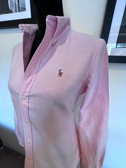 Ralph Lauren Women’s 100% Cotton Pink Shirt Slim Fit Size M