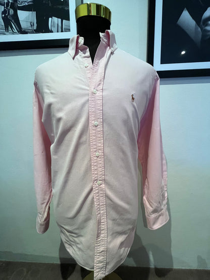 Ralph Lauren 100% Cotton Pink Button Down Collar Shirt Size XL