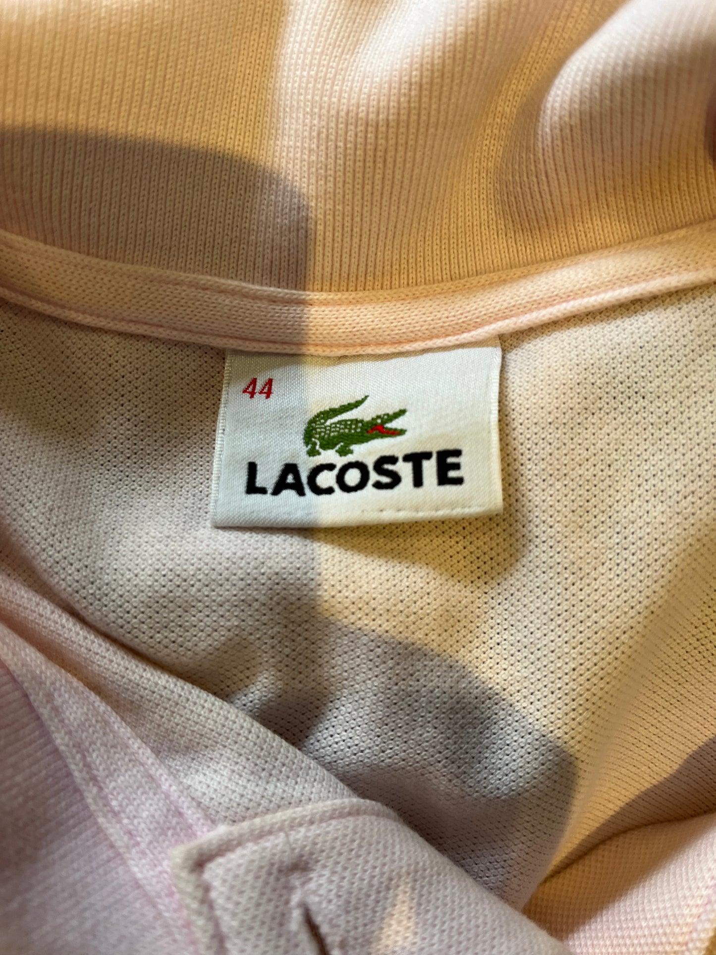 Lacoste Woman’s 100% Cotton Pink Polo Shirt Size Small Slim Fit