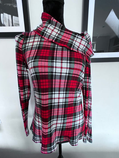 Ralph Lauren, Lauren Women’s 100% Cotton Role Neck Tartan Sweater Size M