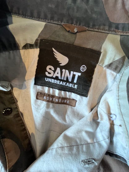 Saint Unbreakable 100% Cotton Camouflage Over-shirt Size XL