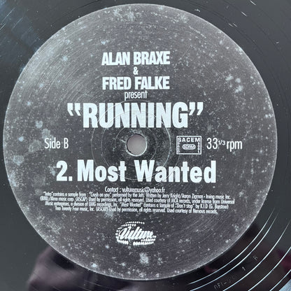 Alan Braze & Fred Falke “Running” Intro 2 Track 12inch Vinyl Record