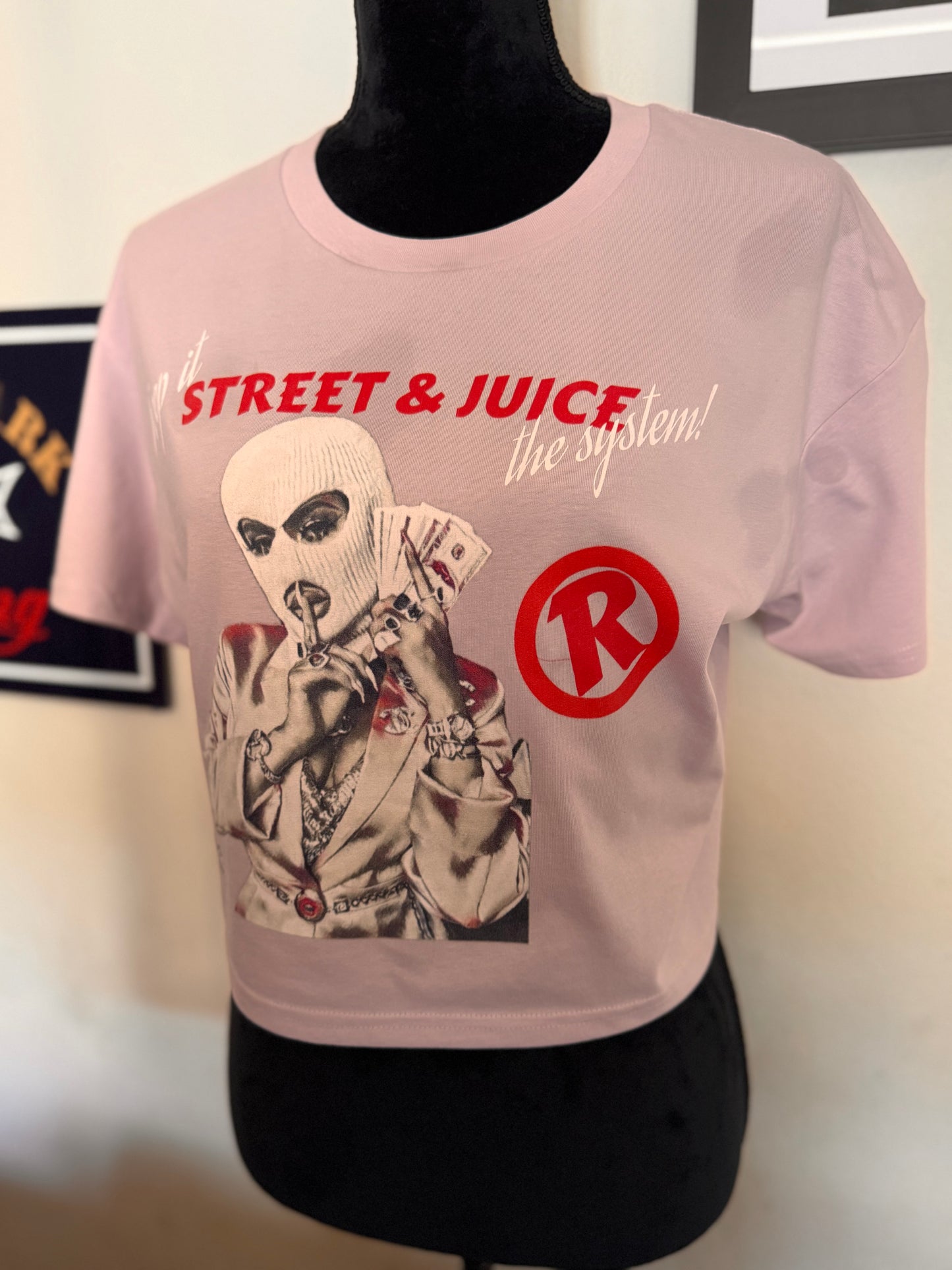 Street & Juice “Cash Girl” Women’s Crop Top Cotton Tee