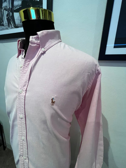 Ralph Lauren 100% Cotton Pink Button Down Collar Shirt Size XL