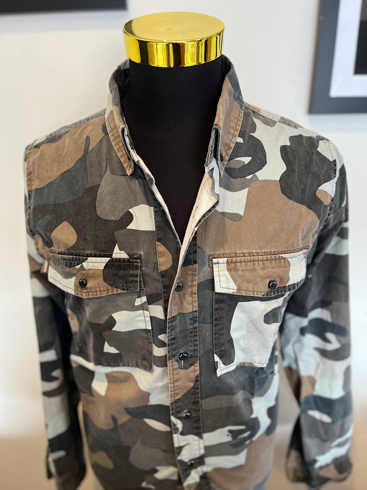 Saint Unbreakable 100% Cotton Camouflage Over-shirt Size XL