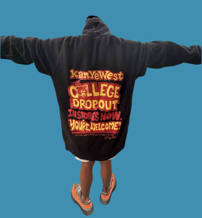 Kanye West 100% high quality cotton Black Hoodie “The College Drop Out”