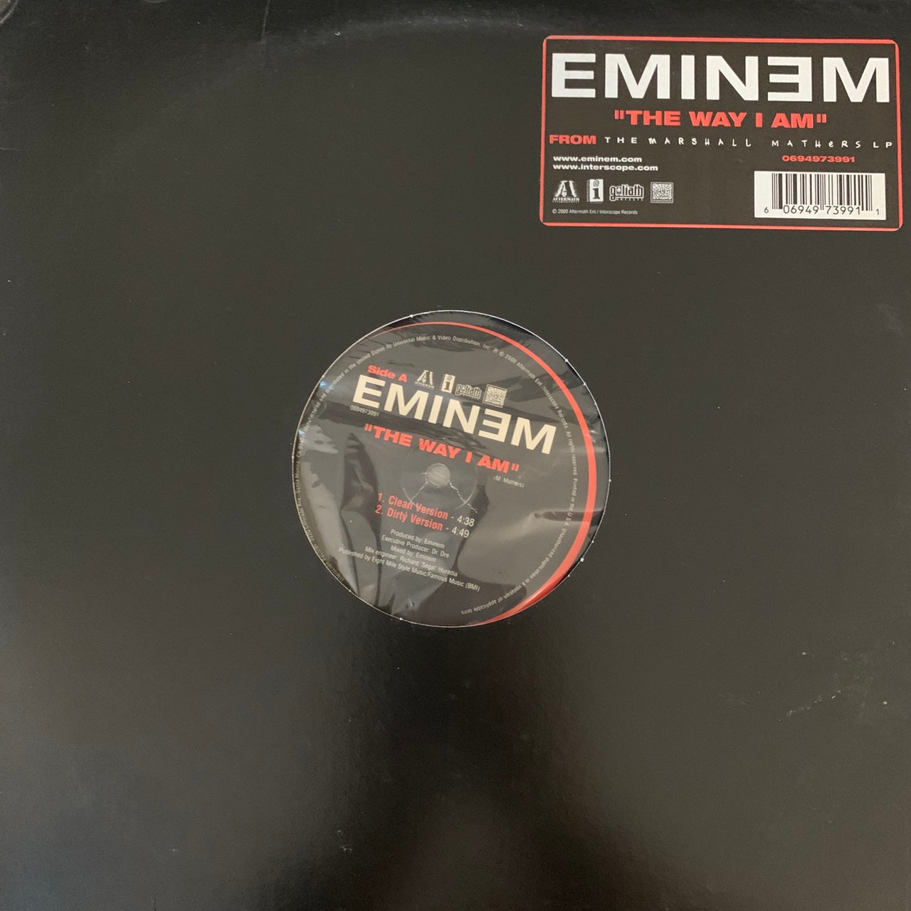 Eminem “The Way I Am” 4 Track 12inch Vinyl