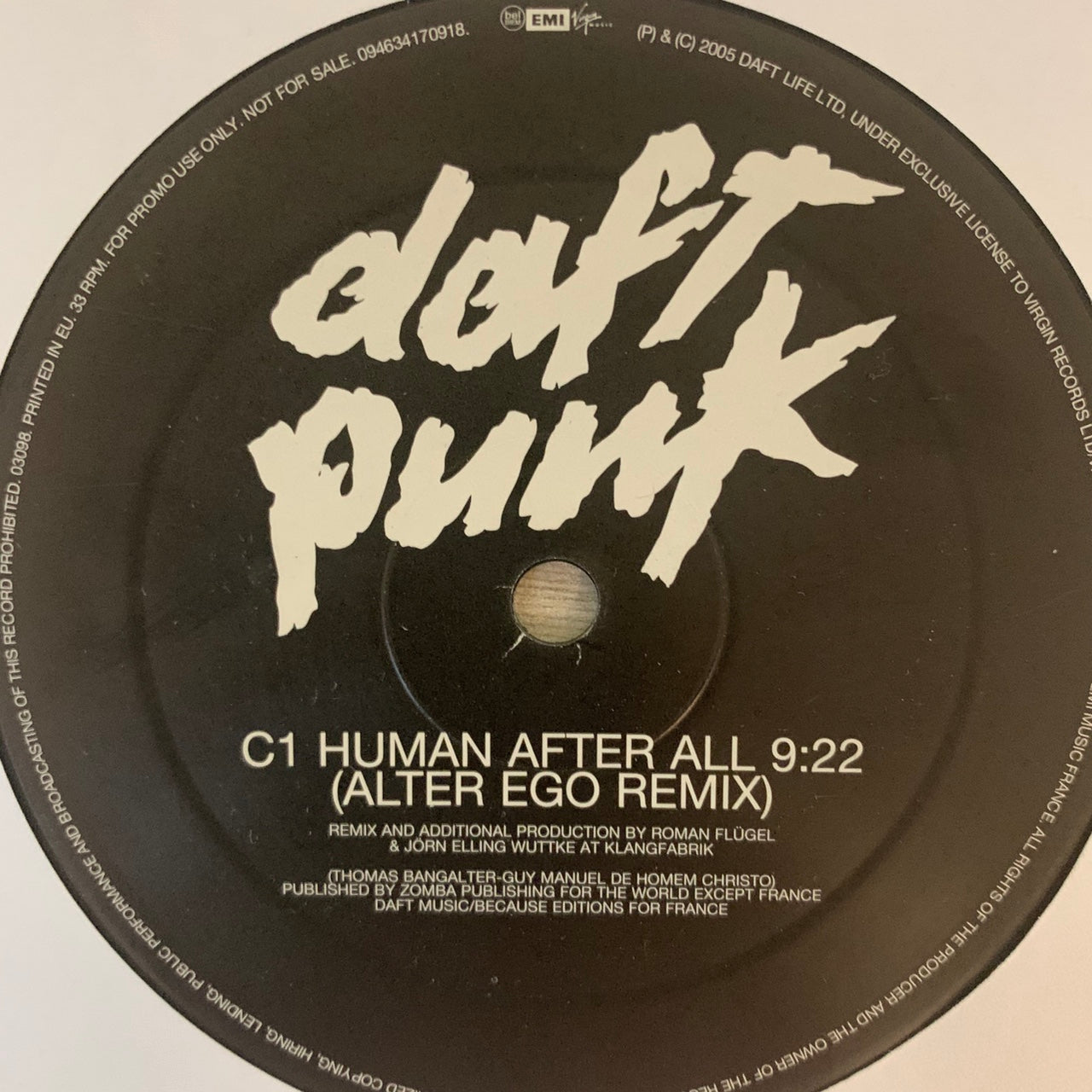 Daft Punk “Human After All” 6 Track 12inch Vinyl Single 2 X Vinyl Double Pack