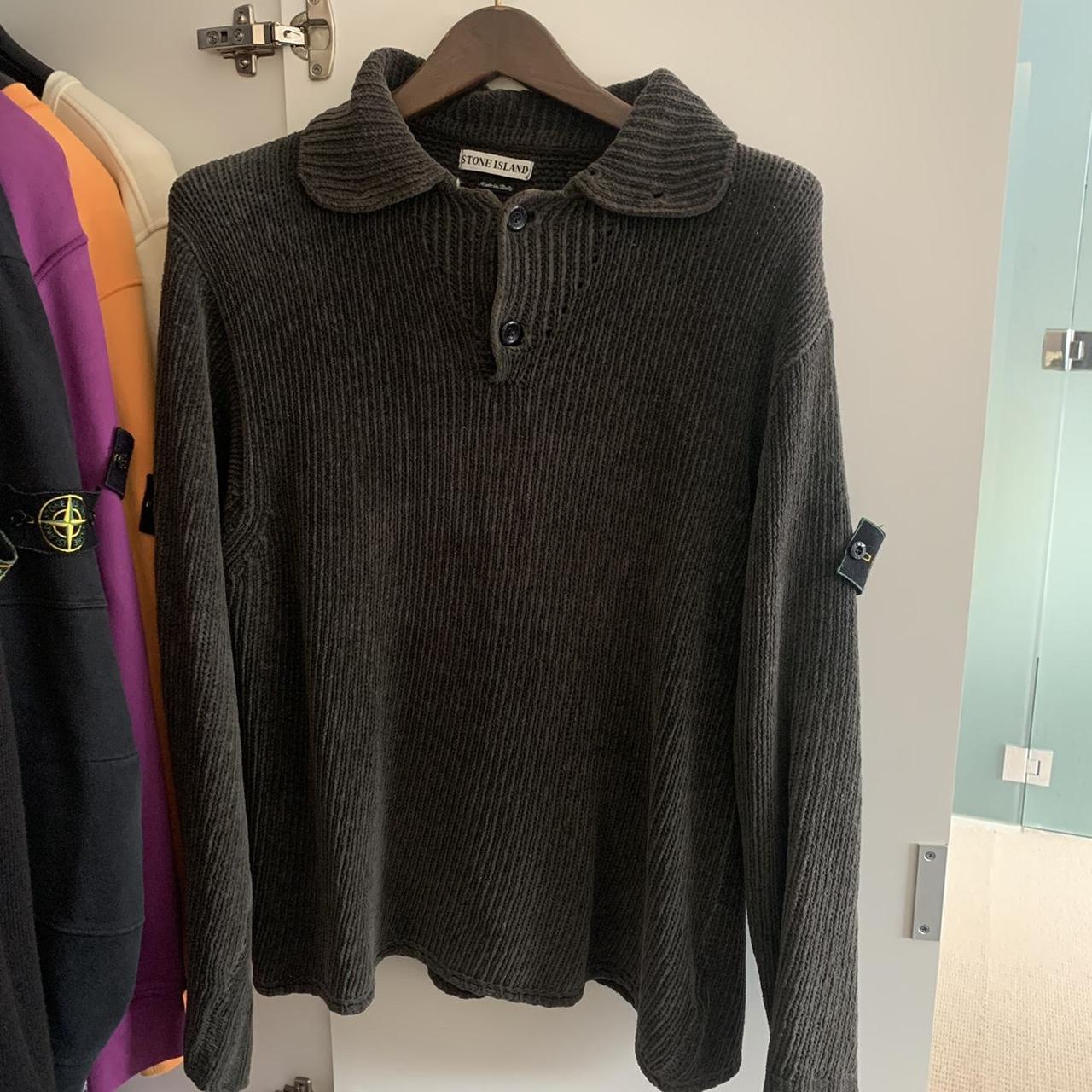 Vintage Stone Island late 90’s button top wool sweater near mint condition  size XL made in Italy