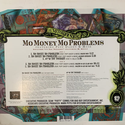 The Notorious BIG “Mo Money Mo Problems” Feat Puff Daddy & Mase 5 Version 12inch Vinyl