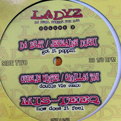 Ladyz Da Real Soundz For DJ’s Vol 2, 6 Track 12inch R&B Blends Vinyl Album Featuring Beyoncé, Lyric, Mis-Teeq, Da Brat, Queen Latifah and more