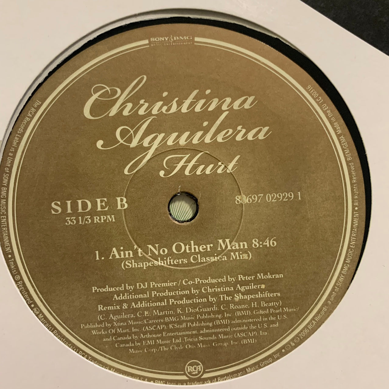 Christina Aguilera “Hurt” / “Ain't No Other Man” 3 Track 12inch