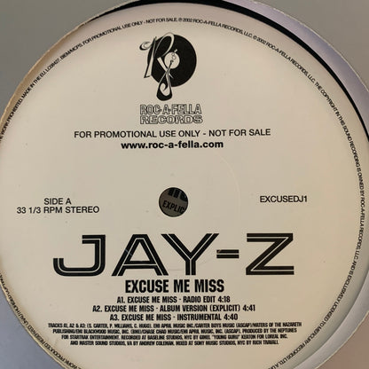 Jay-Z “Excuse Me Miss” / “The Bounce” 5 Version 12inch Vinyl