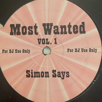 Most Wanted Vol. 1, Snoop Dogg “Gin & Juice”, DMX “Ruff Ryders Anthem”, Pharoahe Monch "Simon Says"  3 Track 12inch Vinyl