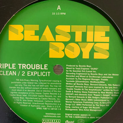 Beastie Boys “Triple Trouble” 4 Version 12inch Vinyl