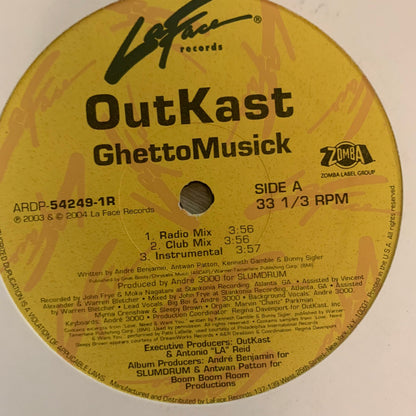 Outkast “GhettoMusick” 6 Version 12inch Vinyl