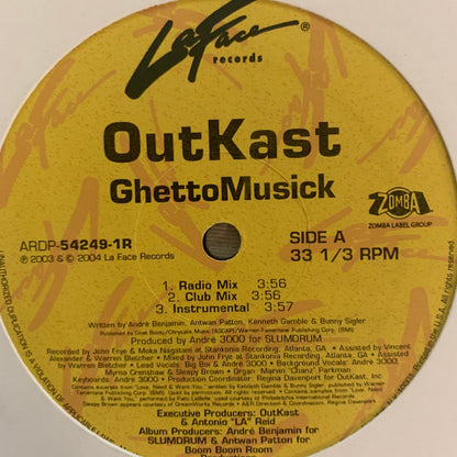 Outkast “GhettoMusick” 6 Version 12inch Vinyl