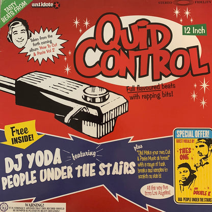 DJ Yoda Feat People Under The Stairs “Quid Control” 2 Track 12inch Vinyl