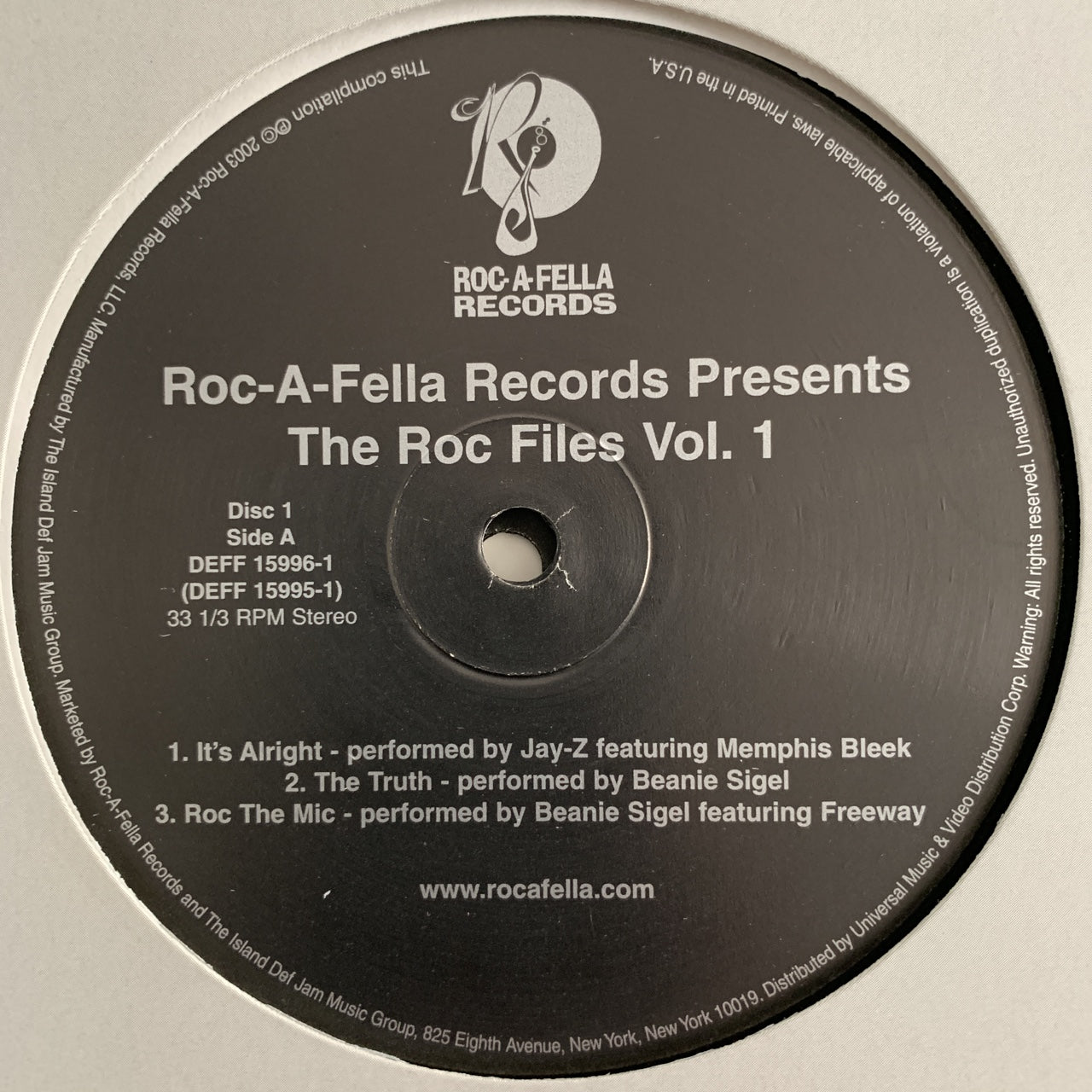 The Roc Files Vol 1 Feat Jay Z, Memphis Bleek, Beanie Sigel, Blackstreet