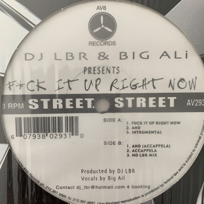 DJ LBR & Big Ali “Fuck It Up Right Now”
