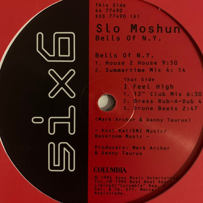 Slo Moshun “Bells Of N.Y.” 5 Track 12inch Vinyl
