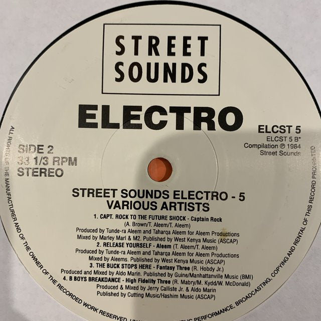 Electro 5 Street Sounds 9 Track LP Hip Hop Electro