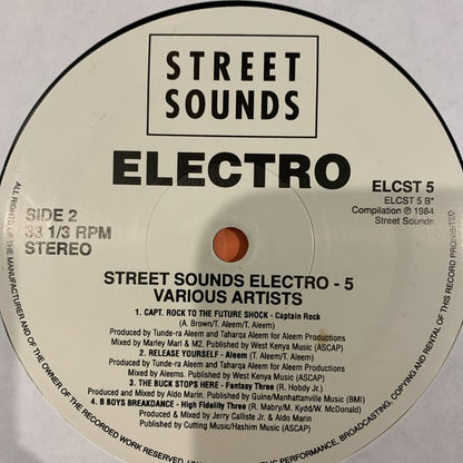 Electro 5 Street Sounds 9 Track LP Hip Hop Electro